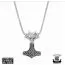 Northern Viking Jewelry Fenrir Wolfhead Thorin Vasara Halskette NVJRS052-1