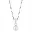 Hopeinen kaulakoru, kastehelmi PEND W/PEARL 5MM 36+2CM-1