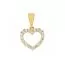 Kultainen sydänriipus 10 x 11 mm PP1851-01-1