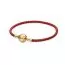 Pandora Moments Red Woven Leather rannekoru 19 cm 568777C01-1