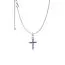 Pandora Blue Round Bezel Cross Necklace ristikaulakoru