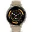 Garmin Venu 3S pehmeän kullanvärinen bezel, viileänharmaa runko ja nahkaranneke 010-02785-55-4
