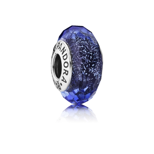Pandora Iridescent Blau Faceted Glass   Charmee 791646-1